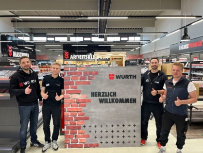 Filialbeschriftung der Würth Niederlassungen